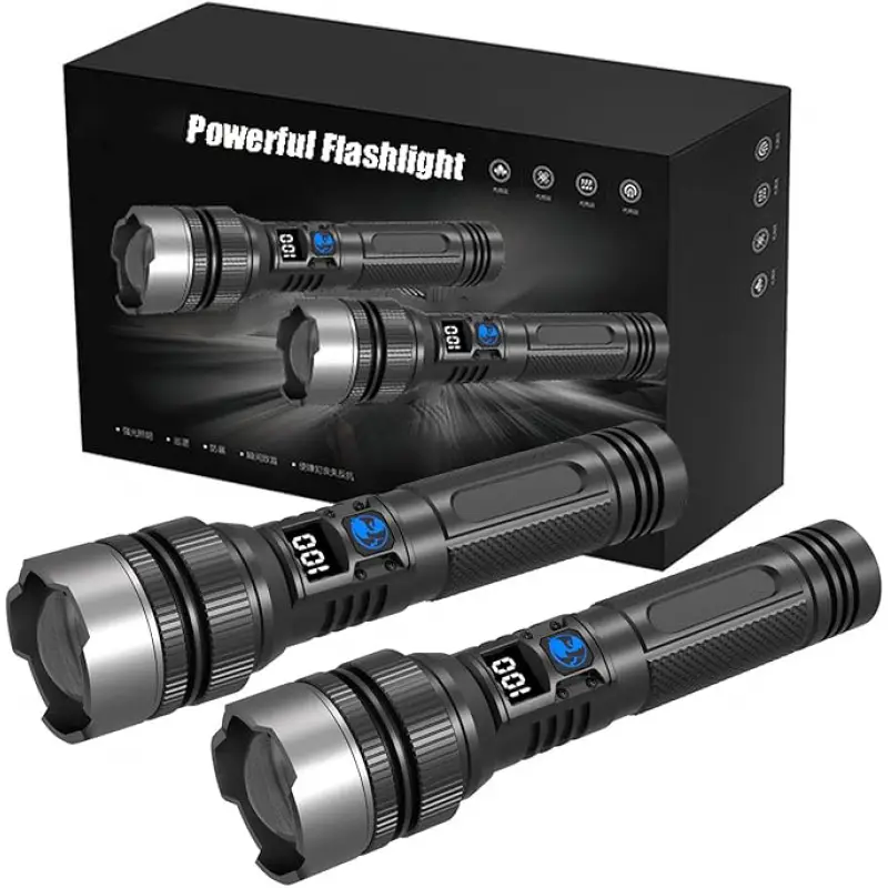 Outdoor Camping Adventures - Ultra-Bright Rechargeable Flashlight, Compact & Lightweight