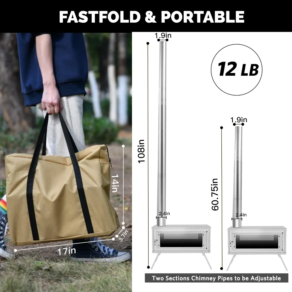 CHANGE MOORE Outdoor Portable  - Outdoor Camping Wood Burning Stove recension och pris