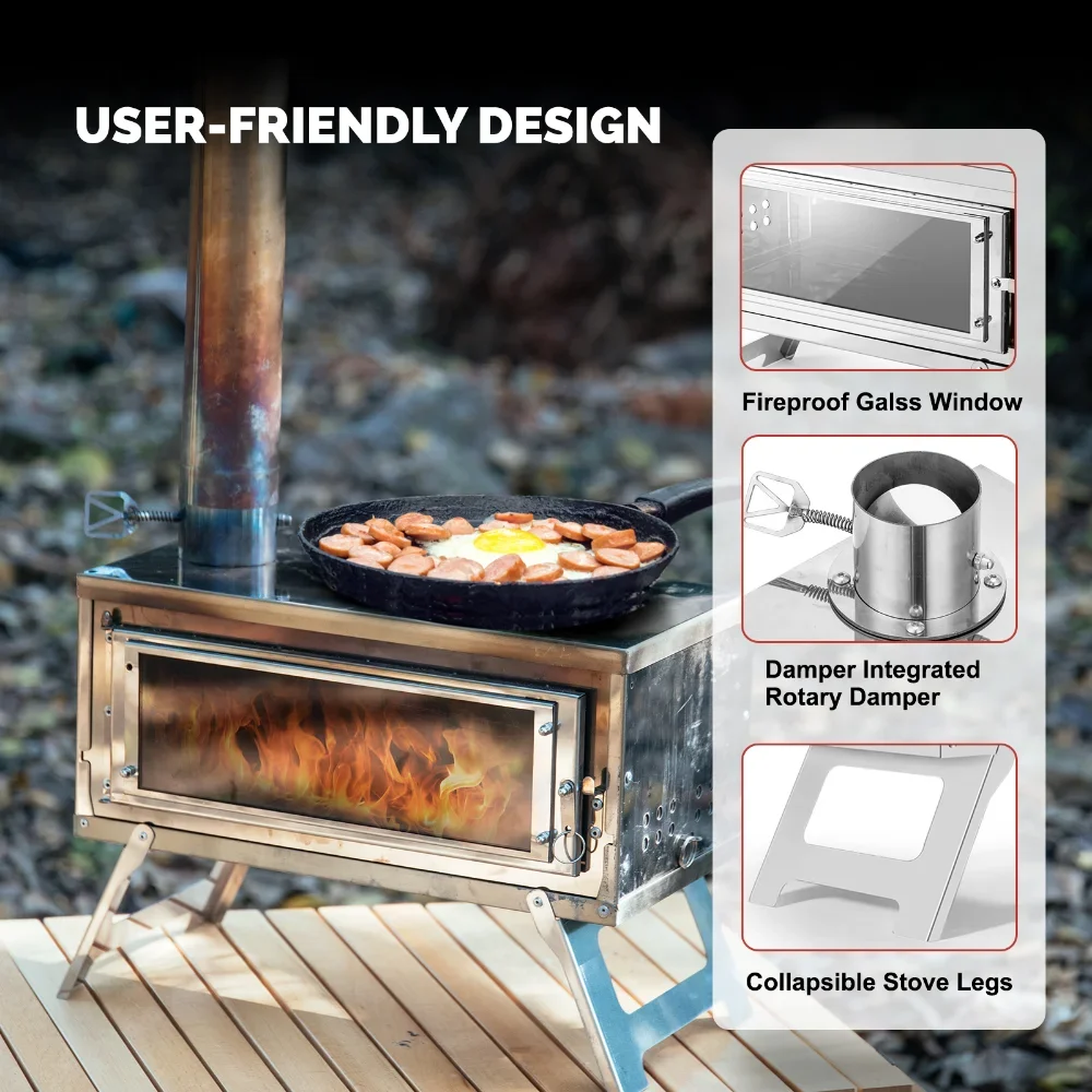 CHANGE MOORE Outdoor Portable  - Outdoor Camping Wood Burning Stove recension och pris