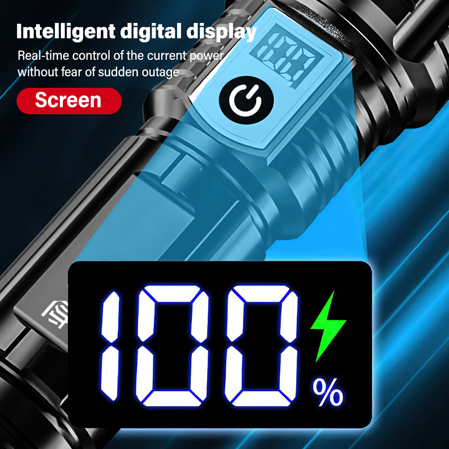 High Power 200000LM LED Flashl - Outdoor Camping Lampe recension och pris