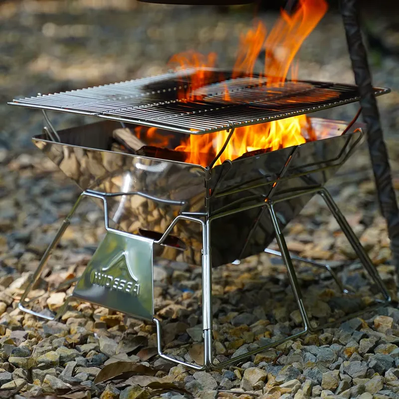 Outdoor Camping BBQ Grill, Wid - Outdoor Camping Wood Burning Stove recension och pris