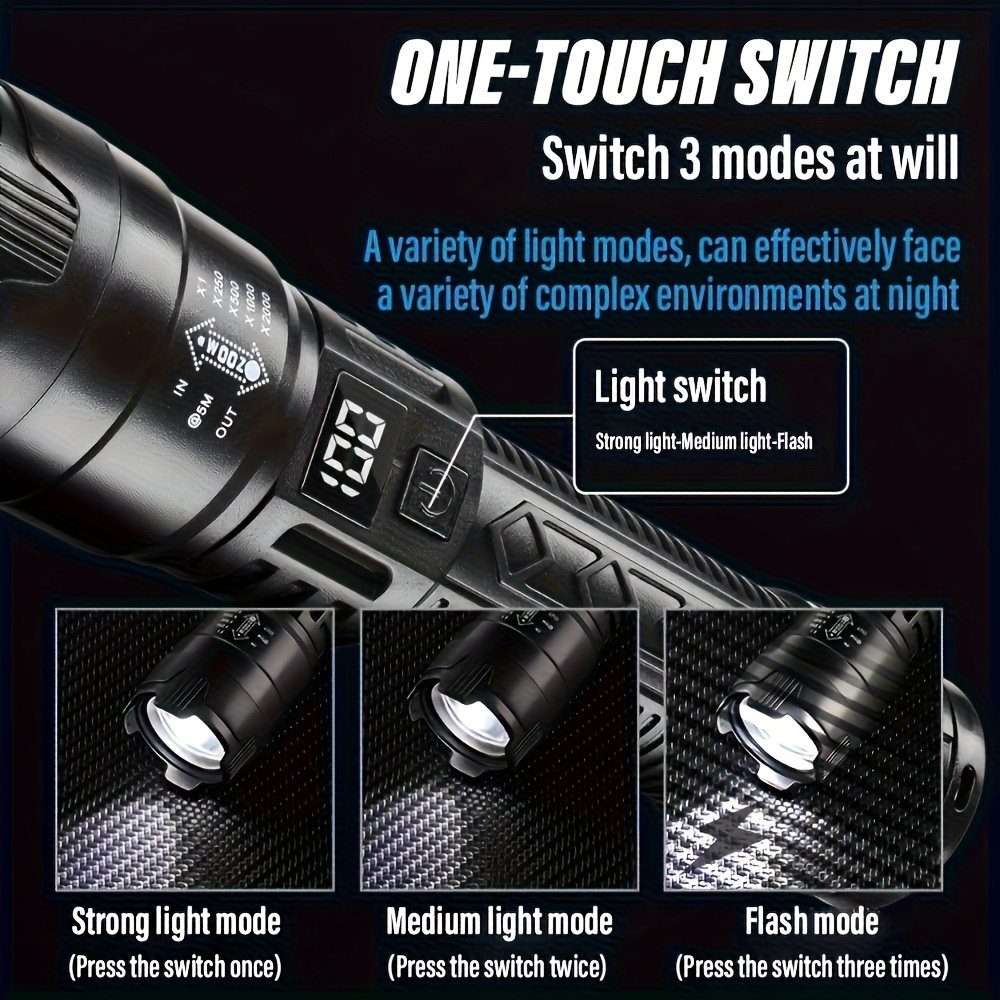 High Strong Power Led Flashlig - Outdoor Camping Lampe recension och pris