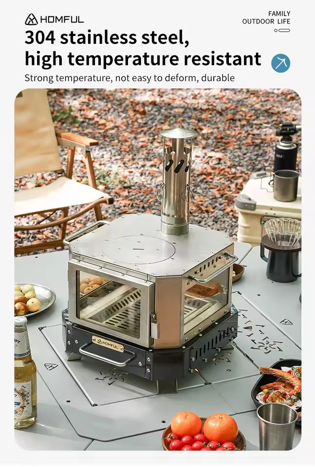HOMFUL Portable Firewood Stove - Outdoor Camping Wood Burning Stove recension och pris
