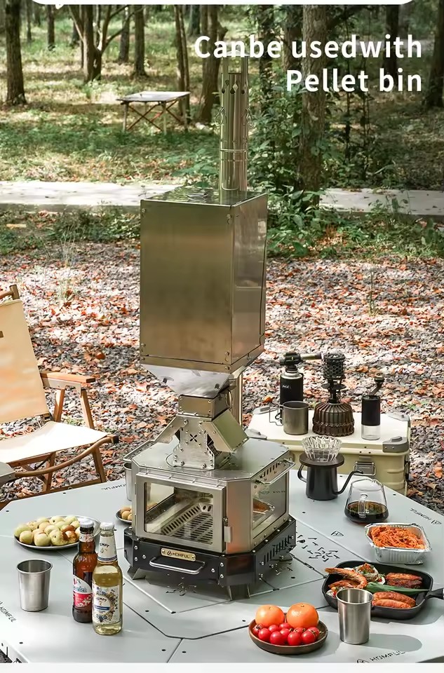 HOMFUL Portable Firewood Stove - Outdoor Camping Wood Burning Stove recension och pris