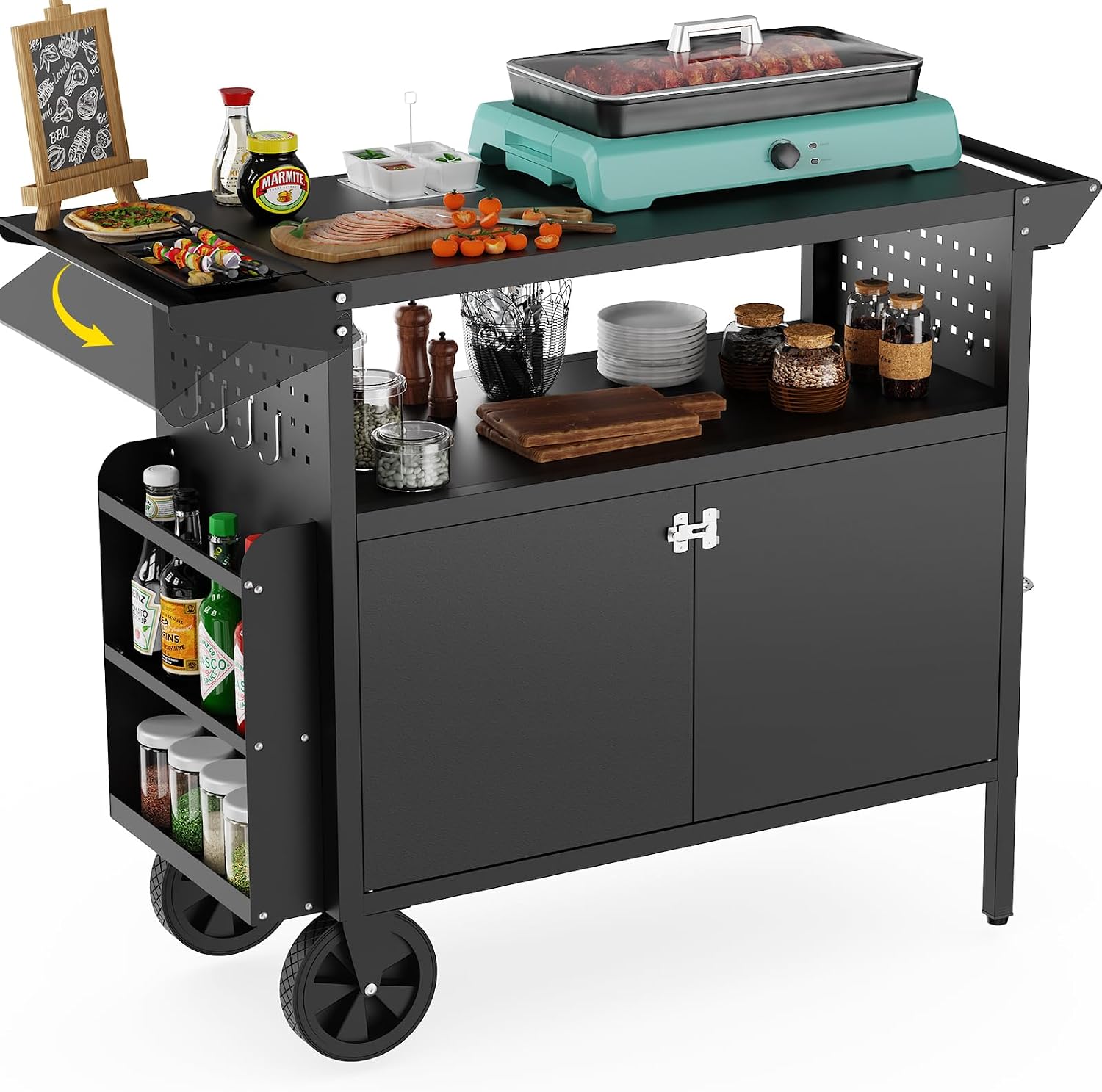 Outdoor Grill Cart Table With  - Outdoor Camping Griddle recension och pris