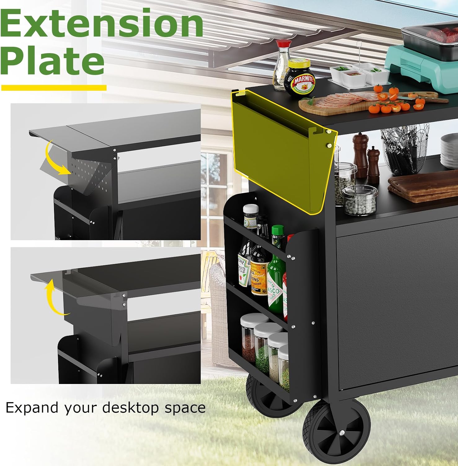Outdoor Grill Cart Table With  - Outdoor Camping Griddle recension och pris
