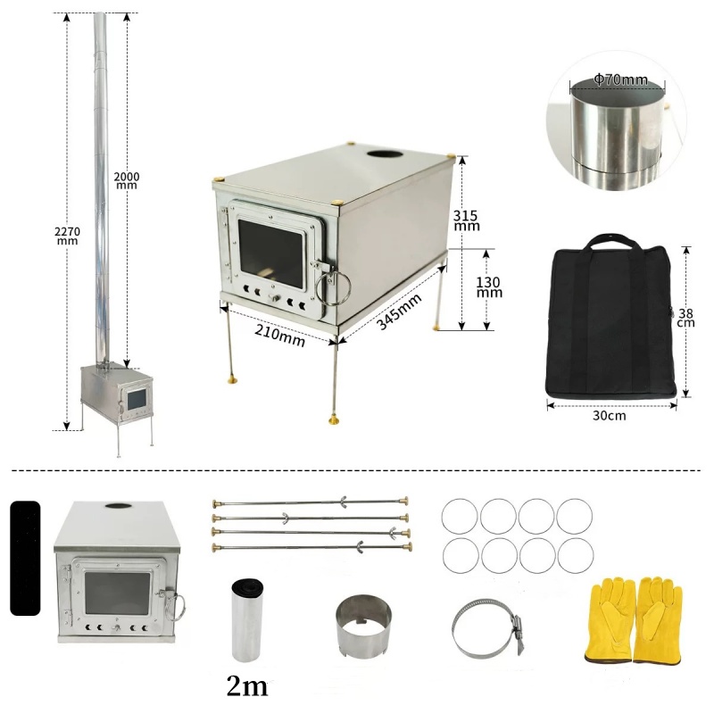 Foldable  Tent Stove Lightweig - Outdoor Camping Wood Burning Stove recension och pris