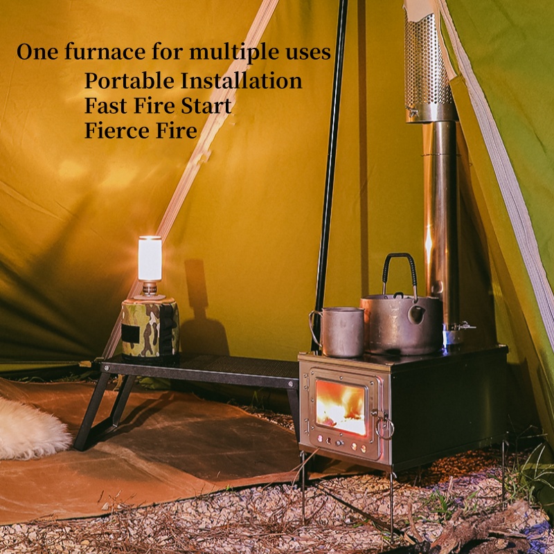Foldable  Tent Stove Lightweig - Outdoor Camping Wood Burning Stove recension och pris