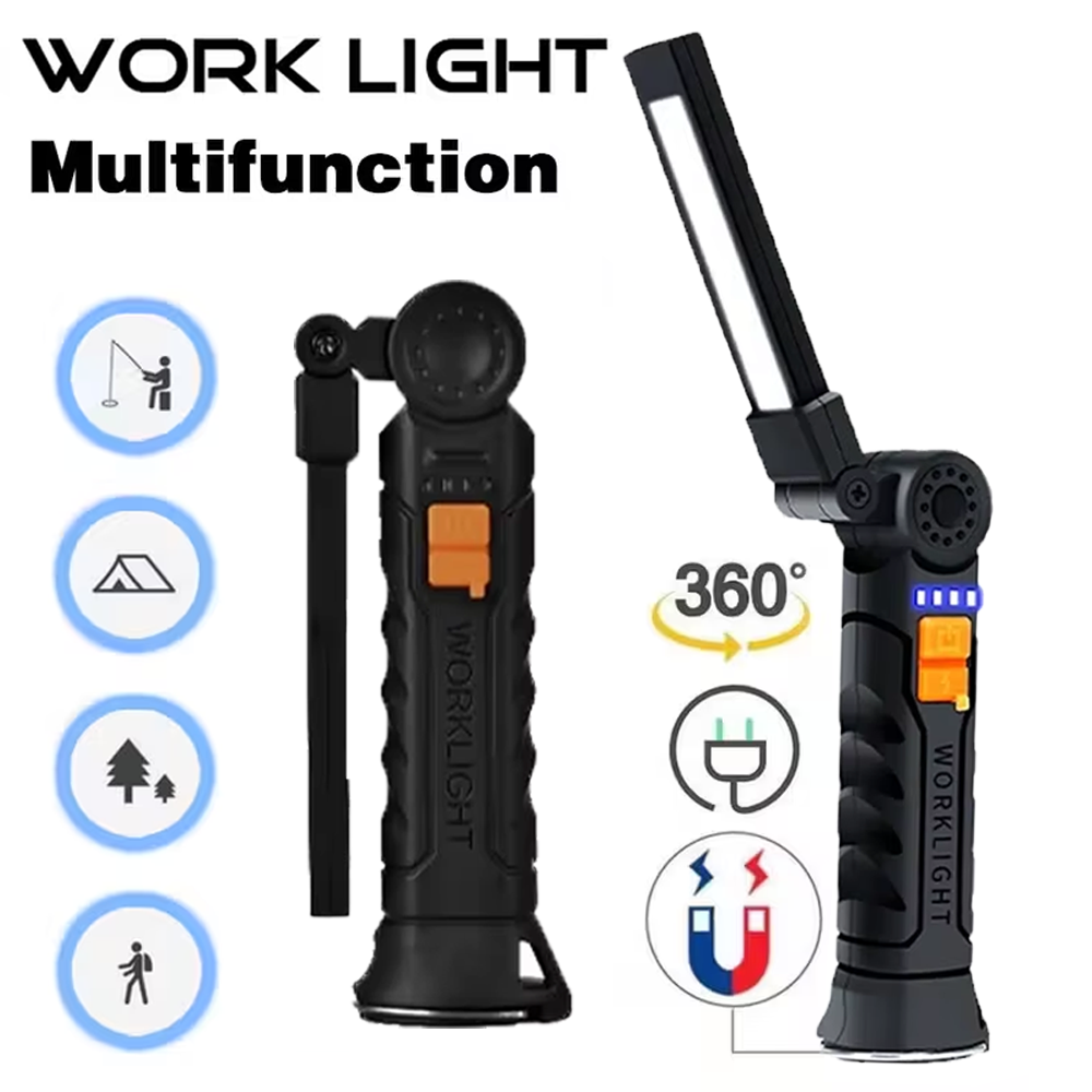 Portable COB LED Flashlight US - Outdoor Camping Lampe recension och pris