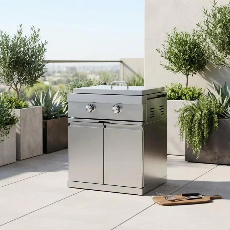 Stainless Steel Gas BBQ Grill  - Outdoor Camping Griddle recension och pris