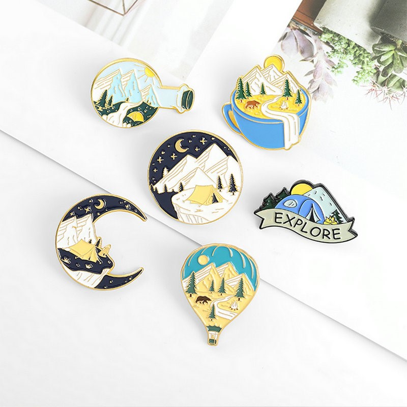 Camping Adventure Enamel Pins  - Outdoor Camping Adventures recension och pris