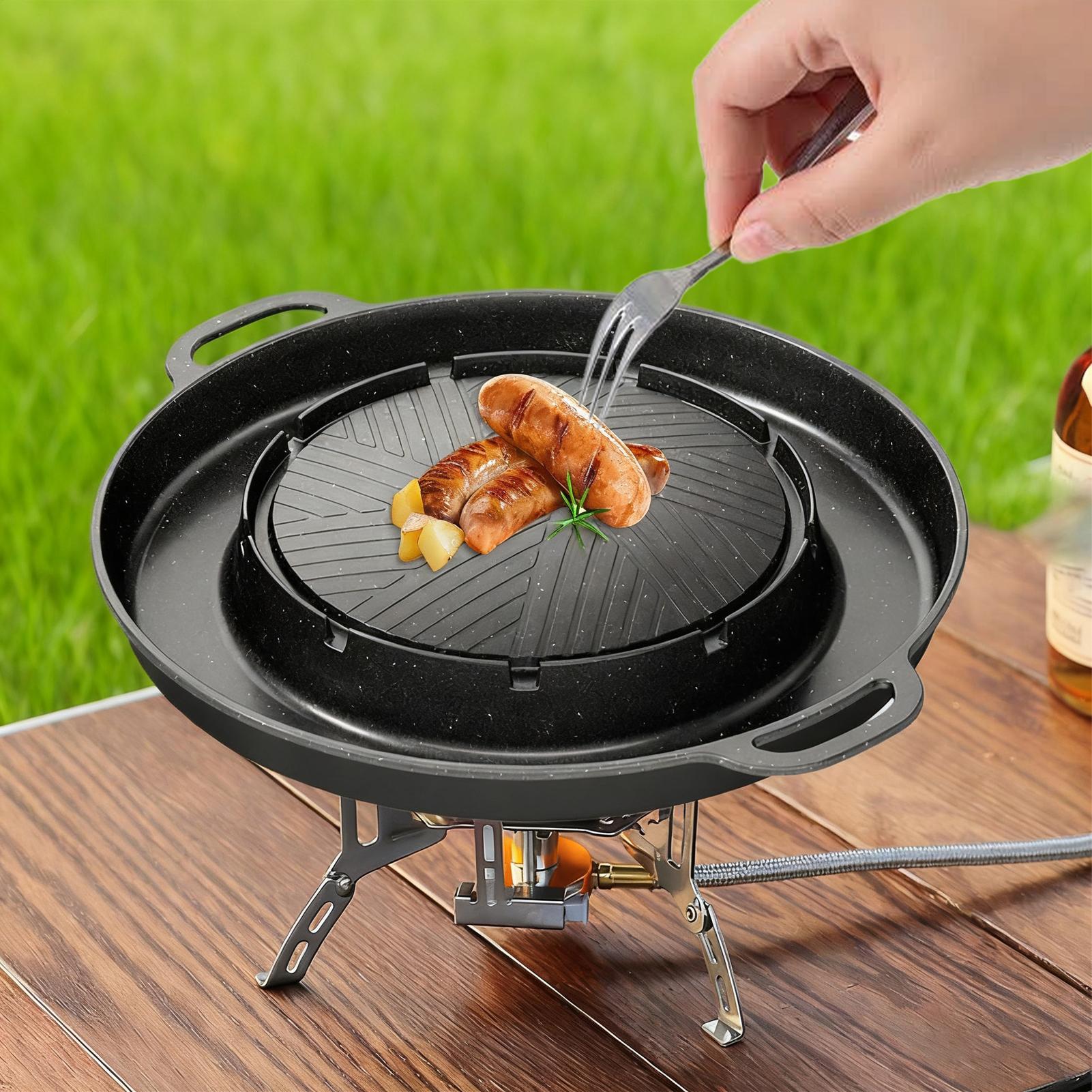 2-in-1 Grill & Hot Pan for Sto - Outdoor Camping Griddle recension och pris