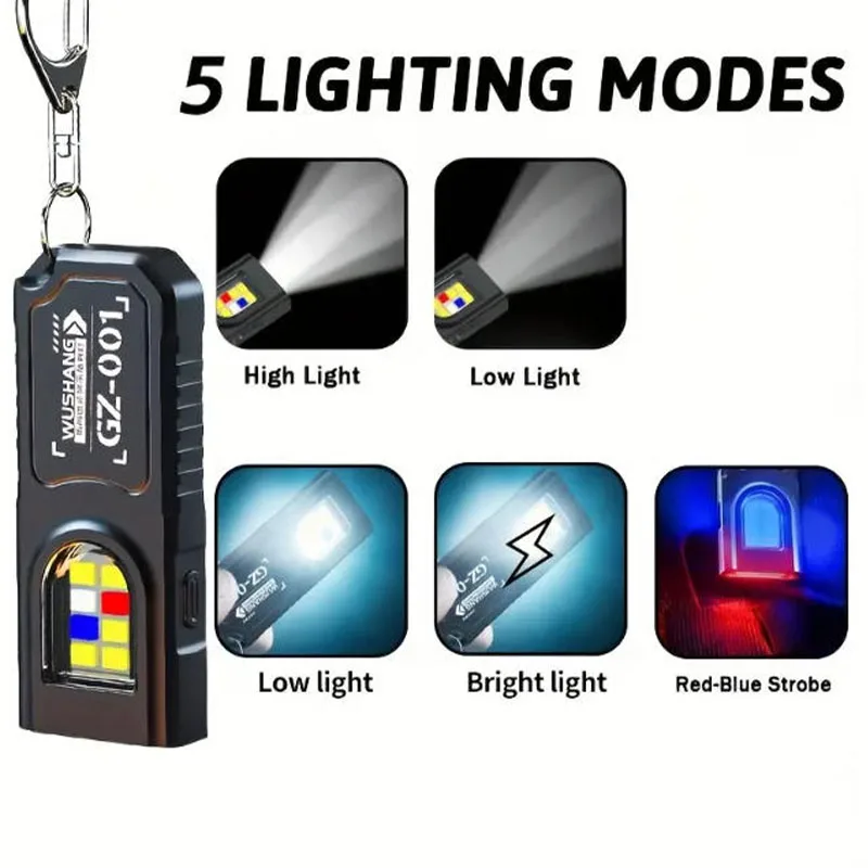 Powerful Mini COB LED Keychain - Outdoor Camping Lampe recension och pris