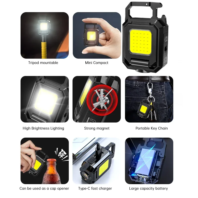 Mini Flashlight Keychain Light - Outdoor Camping Lampe recension och pris