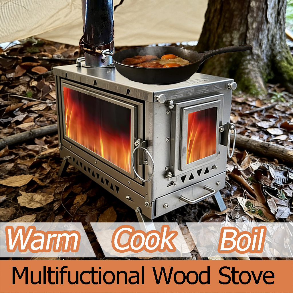 DANCHEL T3 Titanium Tent Stove - Outdoor Camping Wood Burning Stove recension och pris
