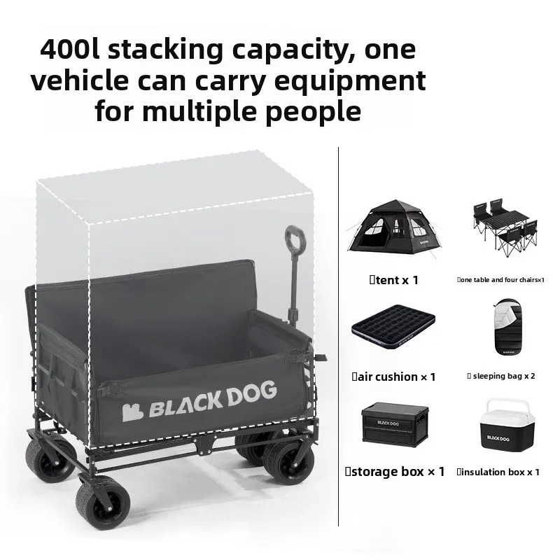 BLACKDOG Folding Camping Wagon - Outdoor Camping Trolley recension och pris