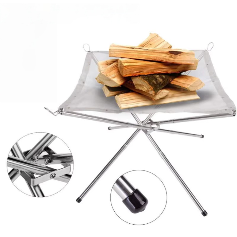 Outdoor BBQ Bonfire Rack Porta - Outdoor Camping Wood Burning Stove recension och pris