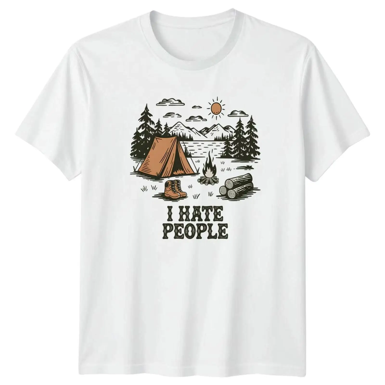 I Hate People T Shirt Camping  - Outdoor Und Camping recension och pris