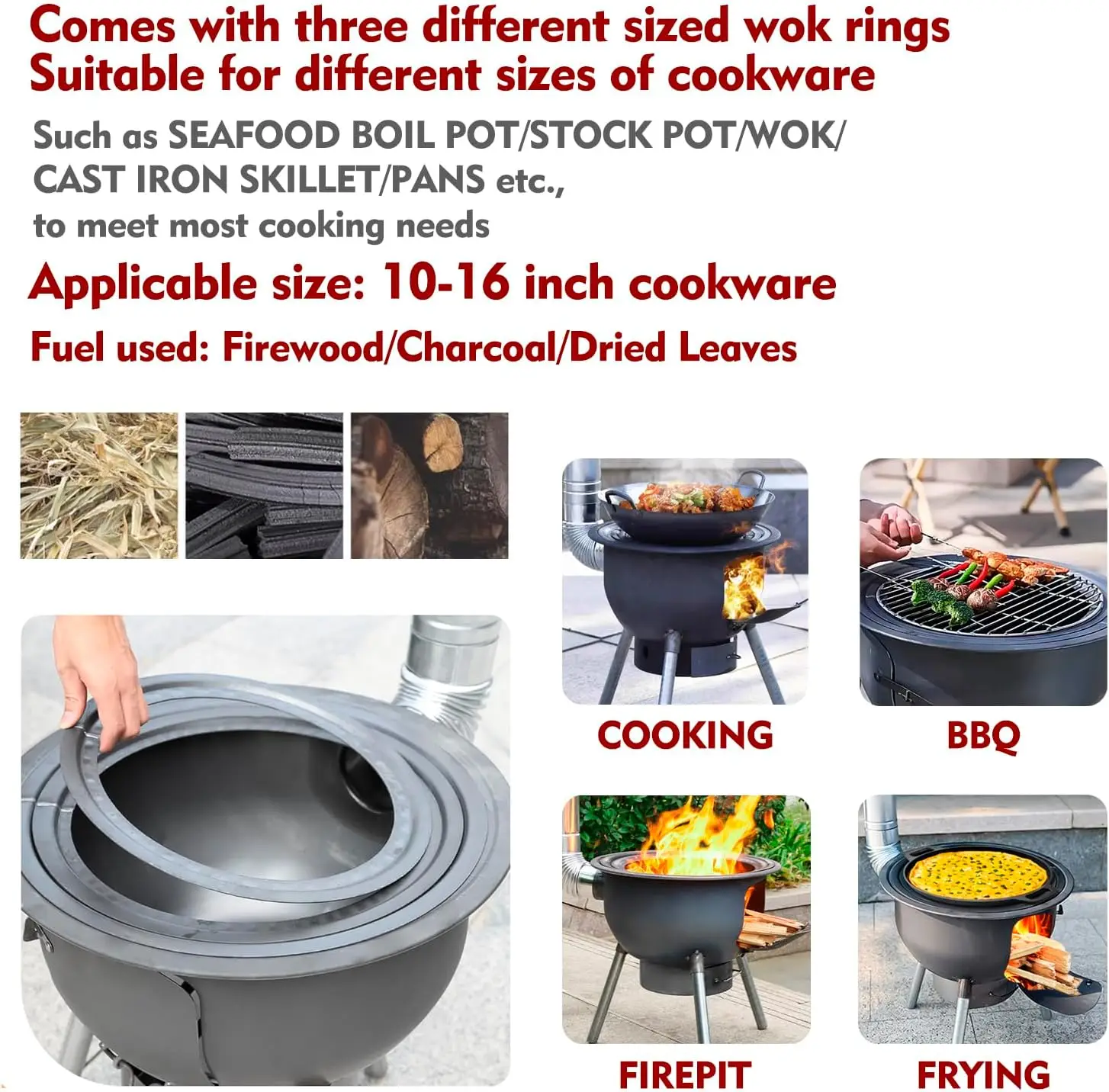 Multifunction Wood Burning Sto - Outdoor Camping Wood Burning Stove recension och pris