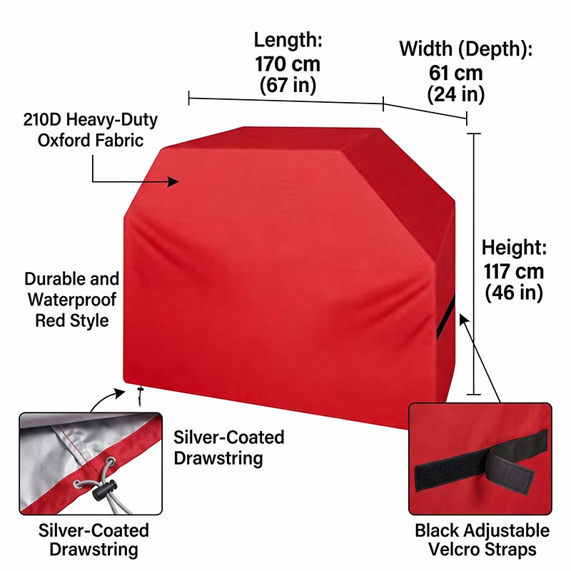 210D BBQ Cover Dustproof Water - Outdoor Camping Trolley recension och pris