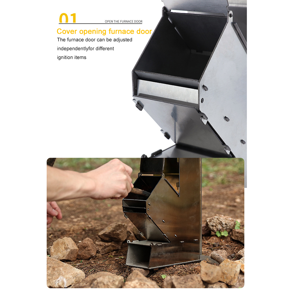 Cooking Stove Stainless Steel  - Outdoor Camping Wood Burning Stove recension och pris
