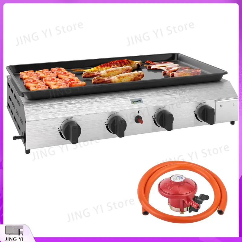 Gas Grill BBQ Grill with Non-S - Outdoor Camping Griddle recension och pris