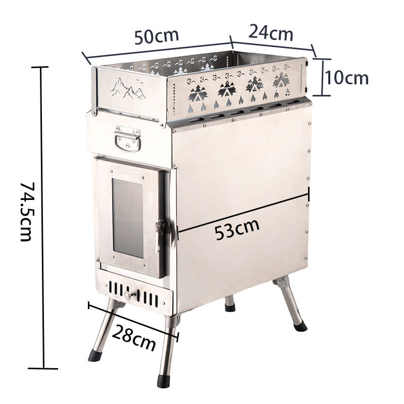 Portable Sauna Stove Wood-Burn - Outdoor Camping Wood Burning Stove recension och pris