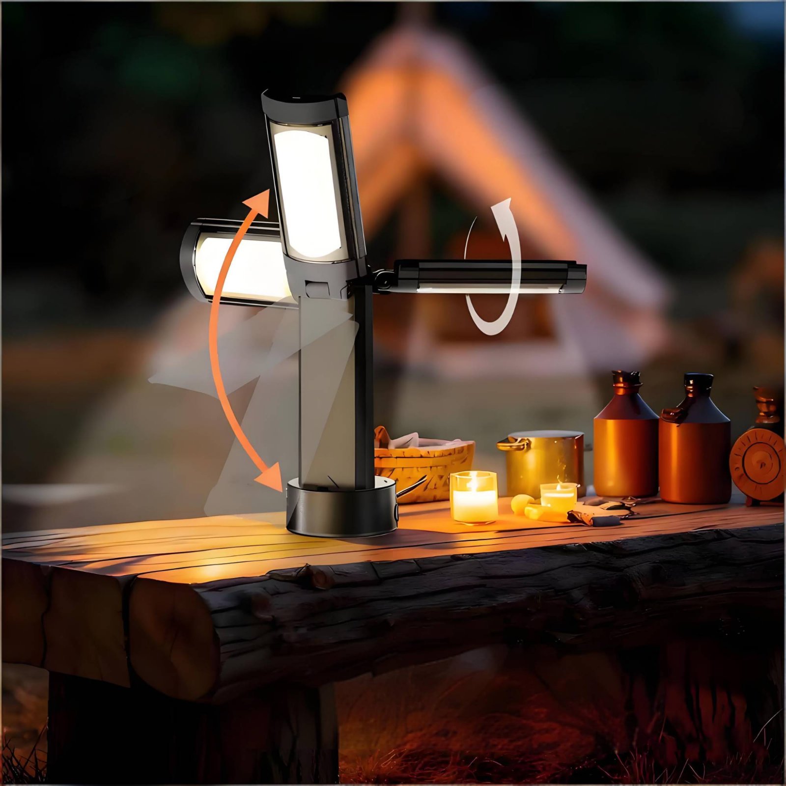 Telescopic Tent Lamp Adjustabl - Outdoor Camping Lampe recension och pris