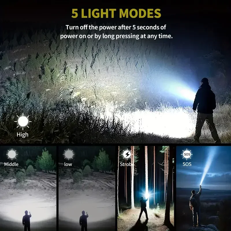 Ultra Powerful Flashlight Conc - Outdoor Camping Lampe recension och pris