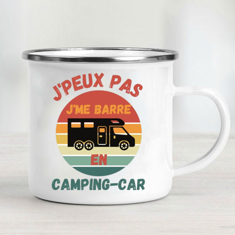Camping Car Enamel Mug Adventu - Outdoor Camping Adventures recension och pris