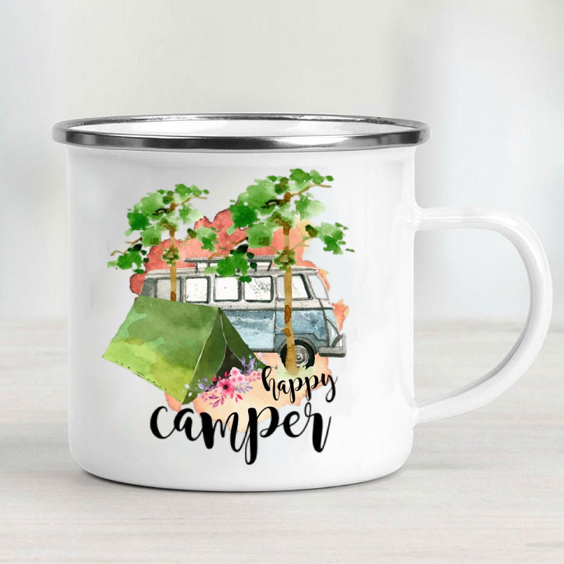 Camping Car Enamel Mug Adventu - Outdoor Camping Adventures recension och pris