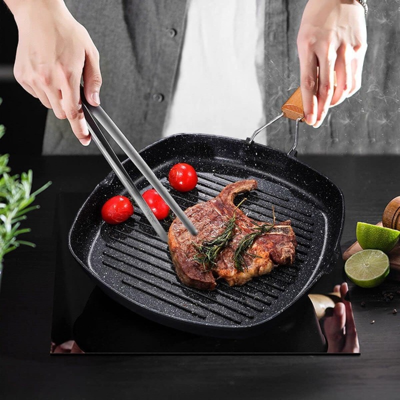 Square Grilling Skillet Steak  - Outdoor Camping Griddle recension och pris
