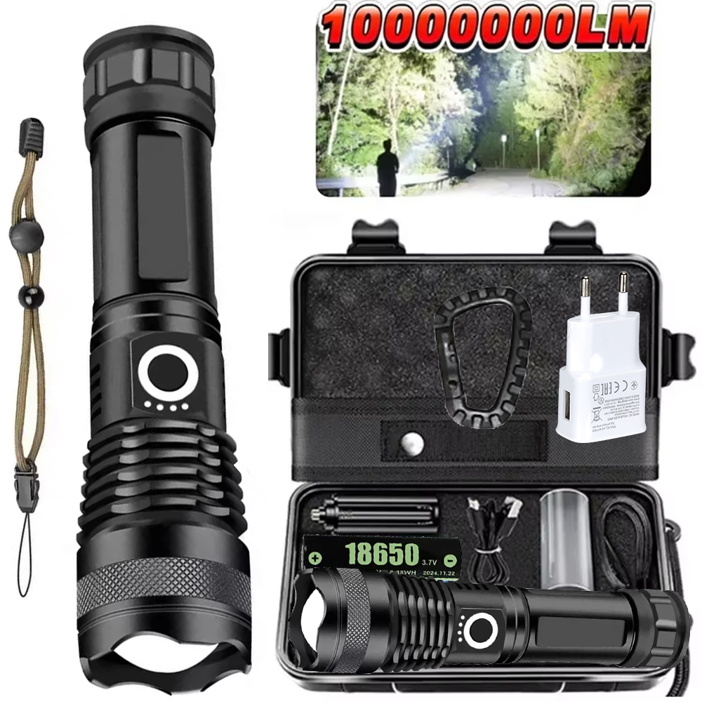 High Power LED Flashlight Rech - Outdoor Camping Lampe recension och pris